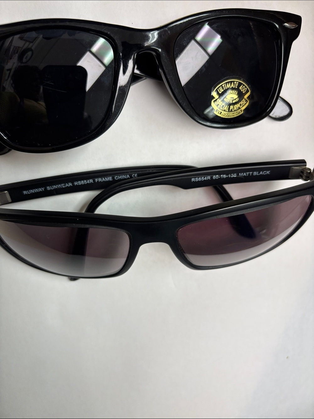 adidas Men's Black Sunglasses with Dark Lenses bundle of two